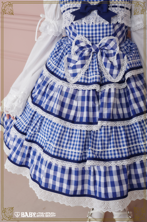 Milky Gingham Dollジャンパースカートset