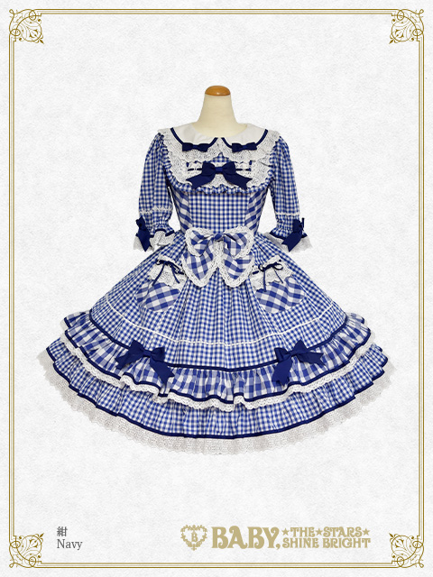 Milky Gingham Dollワンピース