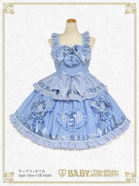 BABY Best Wishes Heart gingham JSKカチューシャ