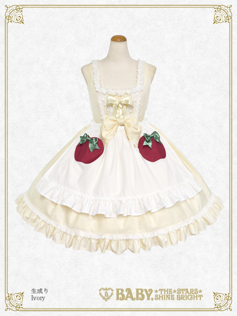 Snow White♡りんごのエプロンジャンパースカート