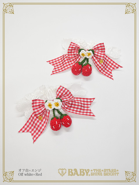 ゆらゆらいちごのHappy Berry Presentギンガムお袖とめ
