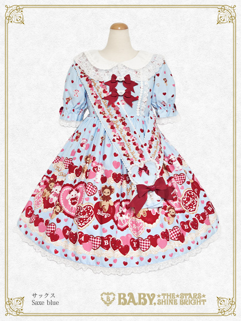 くみゃちゃんのSweet Baby Love Heart柄ワンピース