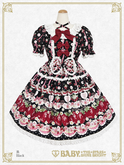 【予約】Juicy Strawberry Memory柄ワンピース