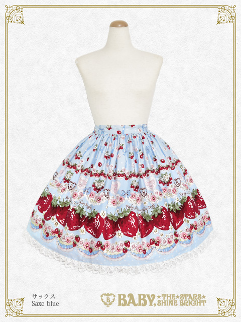 B49SK511　Juicy Strawberry Memory柄 スカート