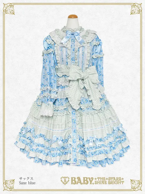 【予約】Berry Sweet Bouquetロングワンピース