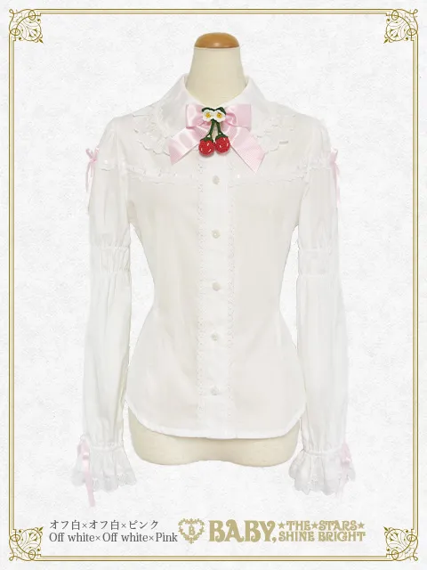 【予約】ゆらゆらいちごのStrawberry Garden 長袖ブラウス