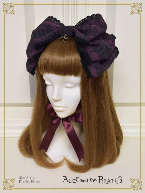 【予約】Haunted Carousel～永遠に巡る死への誘い～柄リボンヘッドドレス