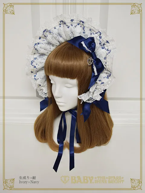 【予約】Cinderella〜きらめく魔法の舞踏会〜柄ボンネット