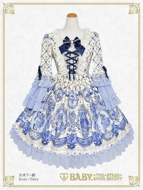 【予約】Cinderella〜きらめく魔法の舞踏会〜柄ワンピース