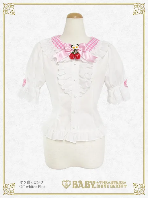 【予約】ゆらゆらいちごのHappy Berry Present ギンガムブラウス