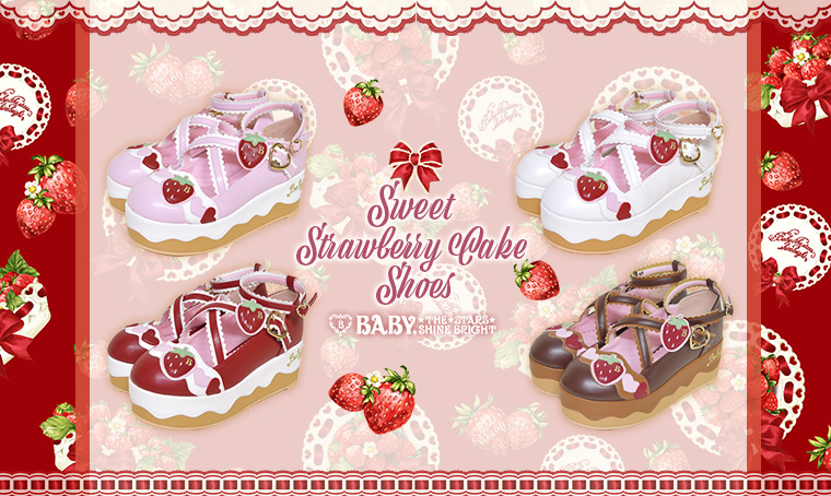 Sweet Strawberry Cake Shoes