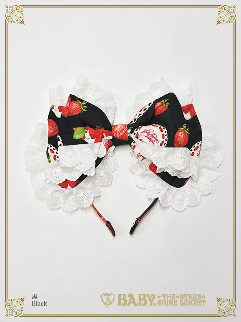 【予約】Love’s Strawberry Afternoon Tea柄 カチューシャ