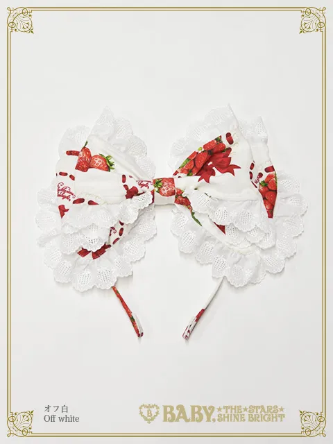 【予約】Love’s Strawberry Afternoon Tea柄 カチューシャ