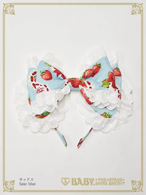 【予約】Love’s Strawberry Afternoon Tea柄 カチューシャ