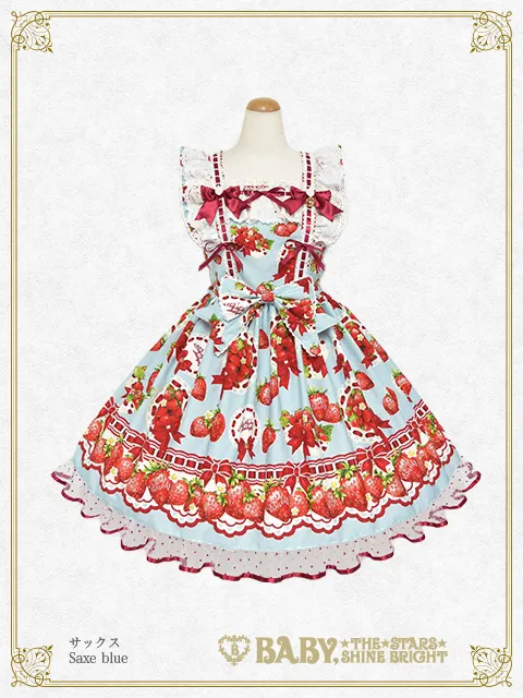 【予約】Love’s Strawberry Afternoon Tea柄 ジャンパースカートII