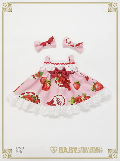 【予約】Love’s Strawberry Afternoon Tea柄 くみゃちゃんジャンパースカート