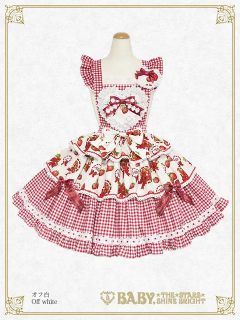 【予約】Love’s Strawberry Afternoon Tea柄 スカート