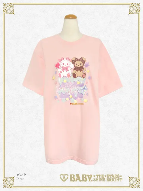 くみゃちゃんのStarry Cake柄 Big Tシャツ