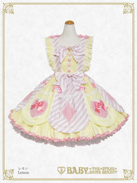 Heart♡Bunny Parade ストライプジャンパースカート