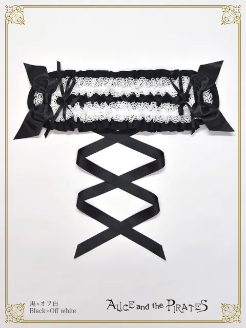 【予約】サテンリボンのフランチェスカフリルヘッドドレス