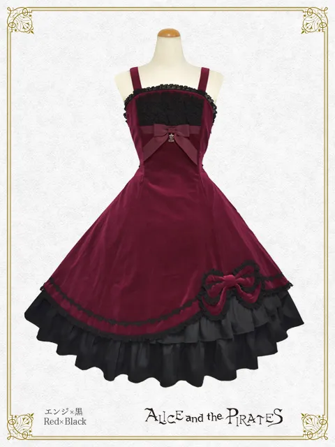 【予約】Antique Dahlia 別珍ジャンパースカート
